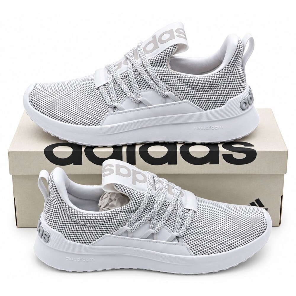 adidas Lite Racer Adapt 5.0 Men's US 8 White Grey Cloudfoam Slip-On Shoes HP6466